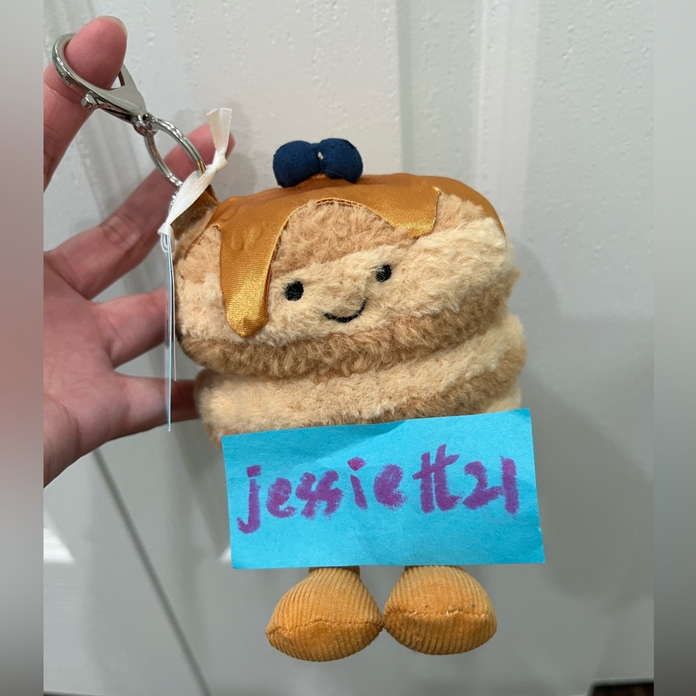 Jellycat NYC Limited Edition FAO Exclusive Amuseables Fran Pancakes Bag Charm US